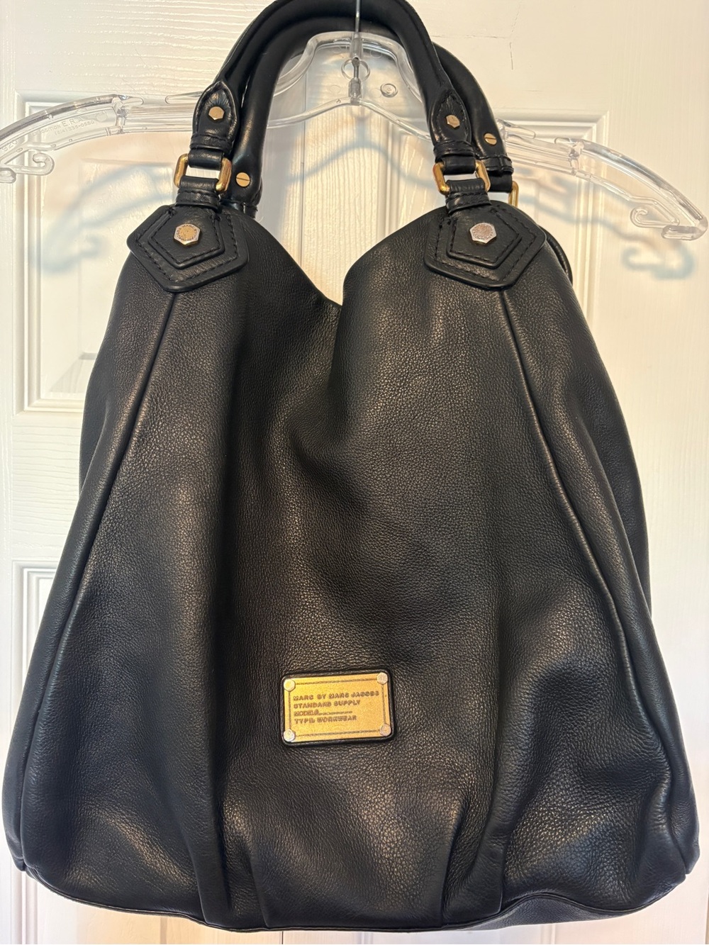 Marc by Marc Jacobs Classic Q Francesca Pebbled Leather Tote Shoulder Bag